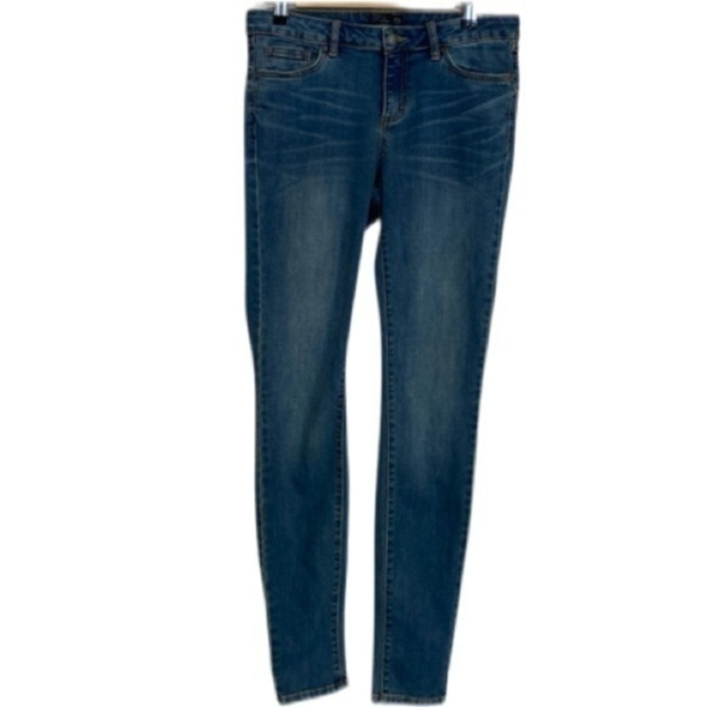 Prana Women’s Mid Rise Stretch Skinny Blue Casual Denim Jeans Size 8 Tall